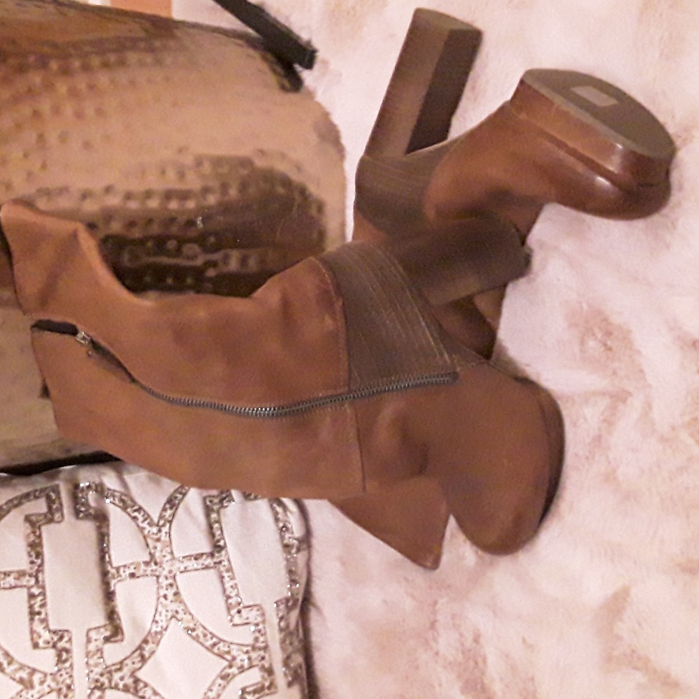 Vic Matie Italian leather platform boots - Picture 3 of 7